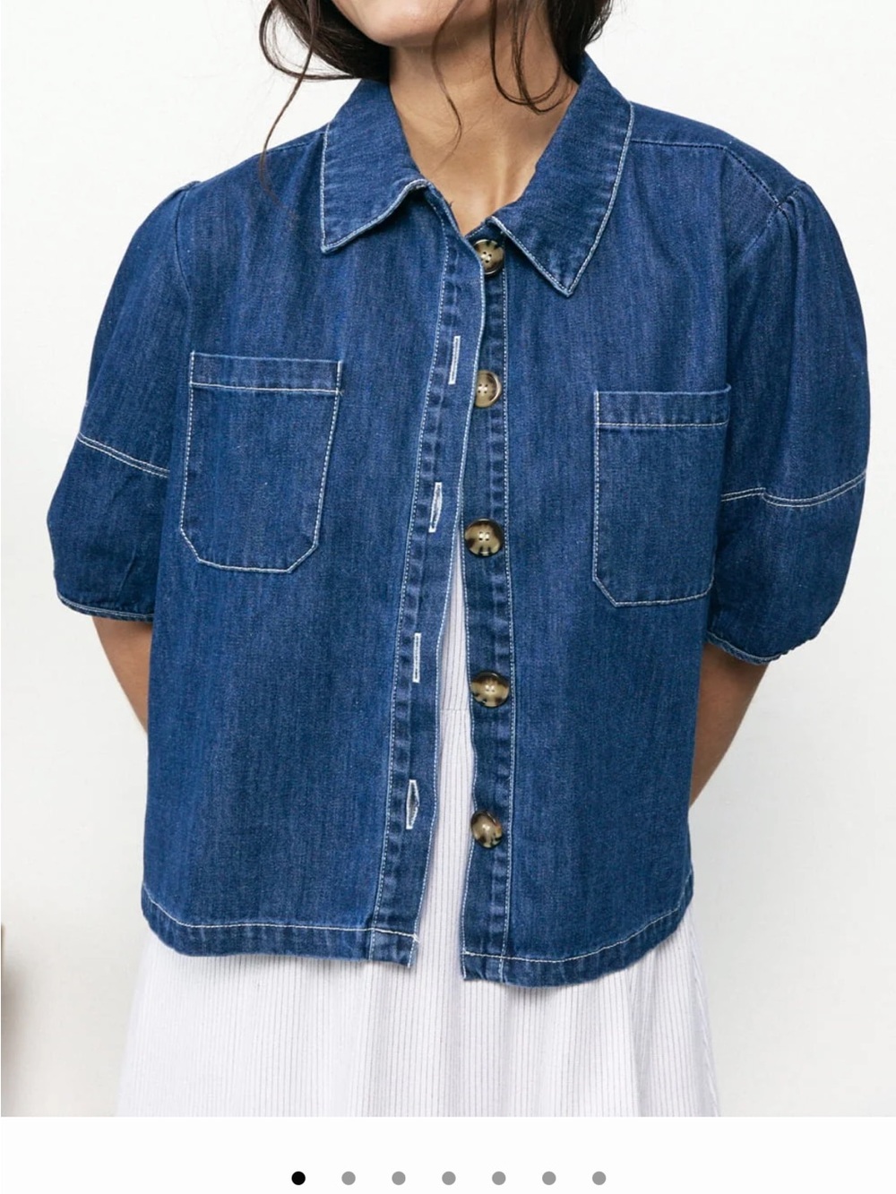 Biscuit ES - Short-Sleeve Denim Jacket in Blue